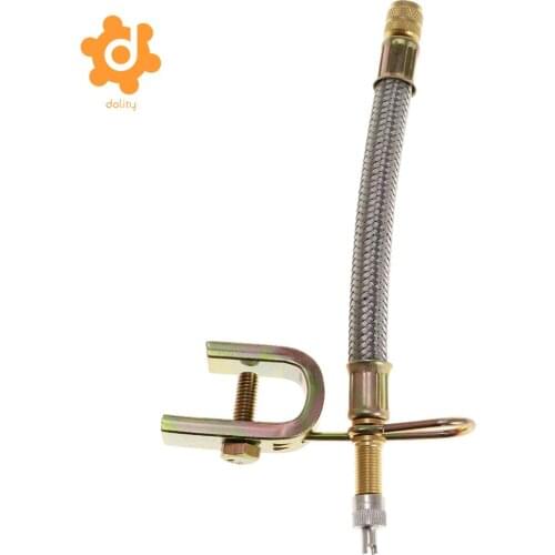Braided Stainless Steel Tyre Valve Stem Extension Adaptor with Metal Clip