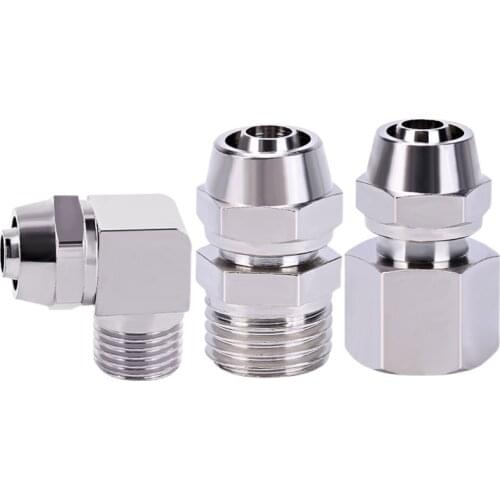 PCF 4~12mm OD Tube To 1/8" 1/4" 3/8" 1/2" Pneumatic Fast Twist Fittings BSP Female Thread Air Hose Quick Joint Coupler Connector