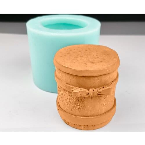 QT0320 PRZY 3D Flower Moulds Silicone Base Bowknot Vase Soap Molds Wedding Birthday Candle Mold Clay Resin Moulds