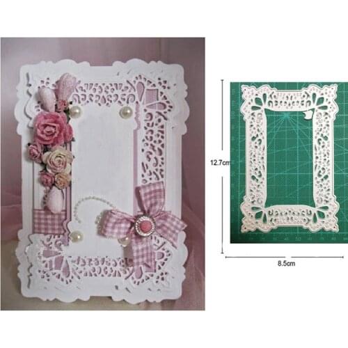 Craft dies lace rectangle photo frame Metal Cutting Dies Scrapbooking for Paper Card Making DIY Embossing Dies Cut Stencils dies