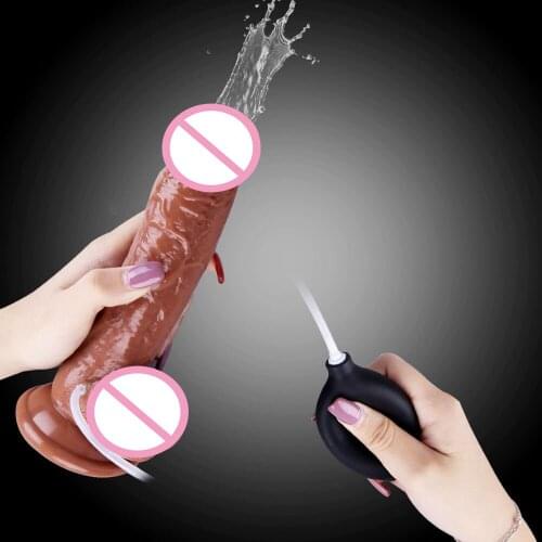 Sexual Silicone Dildo Manual Simulation Injection Penis Couple Toys Adult Sex Tool Masturbator Sex Toys for Woman Dildos 18 Shop