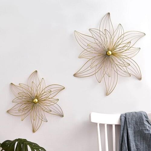 Nordic style wrought iron wall decoration creative home decoration living room bedroom light luxury wall