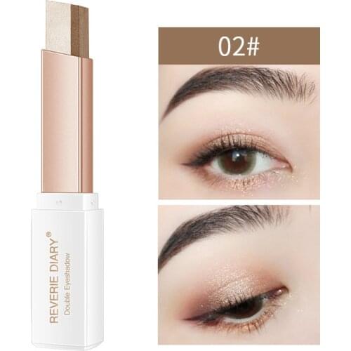 Eyeshadow Stick Stereo Gradient Double Color Lazy Eyeshadow New Design Easy To Wear Waterproof Lasting Eye Shadow Cosmetic TSLM2