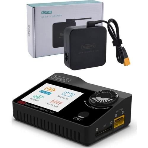 ToolkitRC M8S 400W 18A 2.4 TFT inch Color LCD Screen Balance Charger Discharger for 1S - 8S Lipo For Rc Racing Drone Battery