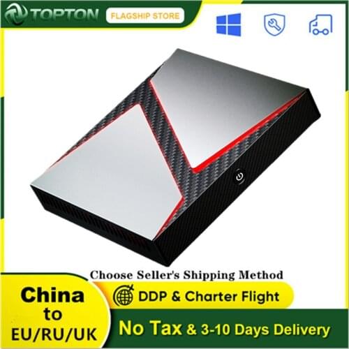 TOPTON Newest Gaming Mini Computer Intel i9-9980HK i7-9750H GeForce GTX 1650 4GB 2*DDR4 M.2 Desktop PC Windows 10 HDMI DP Type