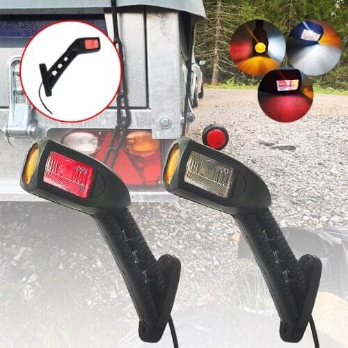 2PCS/4pcs Waterproof Trailer LED Side Marker Lighting Outline Marker Truck Light Neon Stalk Side Marker Light For Trailer 24V