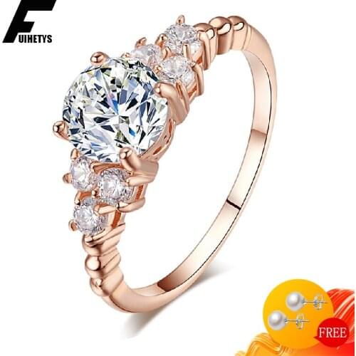 Fashion 925 Silver Jewelry Women Ring Inlaid Cubic Zirconia Gemstones Finger Rings for Wedding Engagement Party Gift Accessories