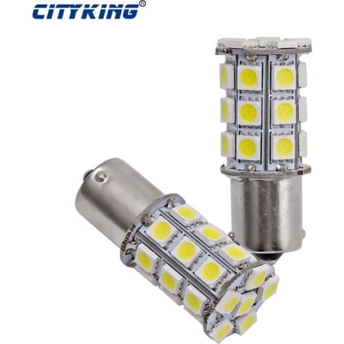 10PCS Super Bright S25 1156 led 27SMD 5050 LED 1156 BA15S P21W Auto Car Signal Reverse Led Lights 12V Auto LED