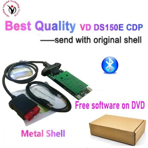 20pcs/lot DHL Best Diagnostic Tool V8.0 PCB Board with bluetooth 2017.R3 with keygen VD tcs OBD2 Scanner tool with CASE
