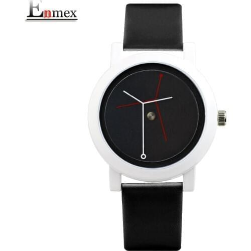 2017 Enmex creative design neutral wristwatch branch concept brief black & white simple face nature fashion quartz lady watches