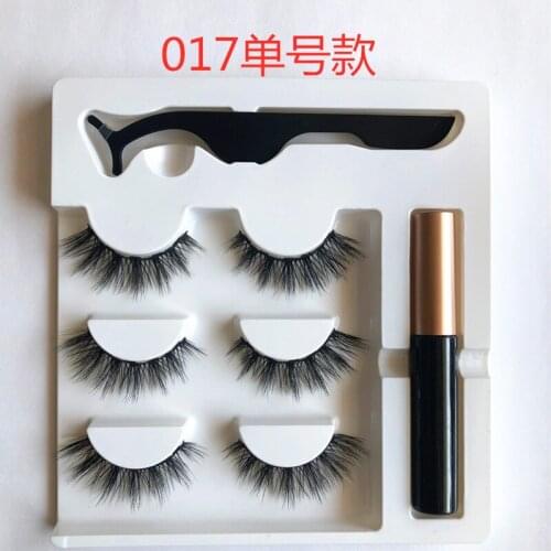 3Pairs False eyelashes Magnetic Eyelashes Magnet Eyeliner Fake Eyelash Waterproof curly Long Lasting true styles mink lashes