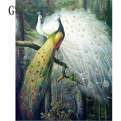 5d DIY diamond painting peacock ima full drill square diamond embroidery Cross stitch pictures of rhinestones Wedding decoration