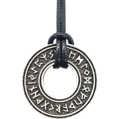 10Pcs Viking Icelandic Norse Runes Jewelry Amulet Pendants Necklaces Elder Futhark Rune Talisman