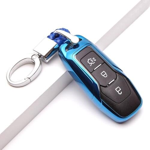 TPU Car Key Cover Protection Case For Ford Mondeo Ecosport Kuga Escape Auto Key Skin Shell Bag Car Keychain Keyring