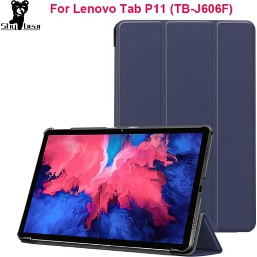 Case for Lenovo Tab P11 11 Inch 2021 Cover Case for Lenovo TB-J606F Funda Capa Sleep Cover Film + Stylus