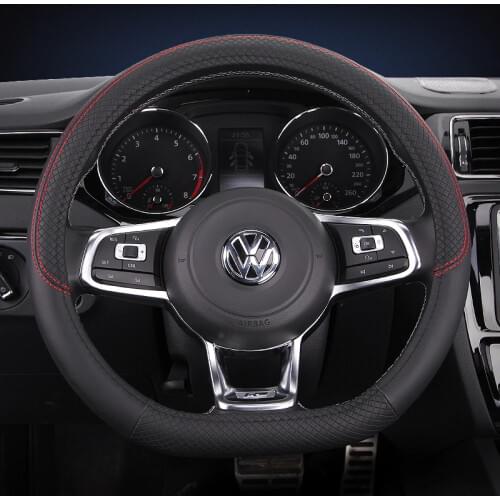 D Shape Car Steering Wheel Cover PU Leather For Nissan Qashqai J11 Nissan X-trail T32 Golf 7 Tiguan 2019 2020 Kia Optima K5 2021