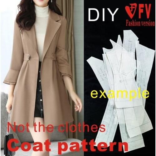 Sewing pattern new style lotus leaf cuff coat coat 1:1 garment structure drawing BFY-208