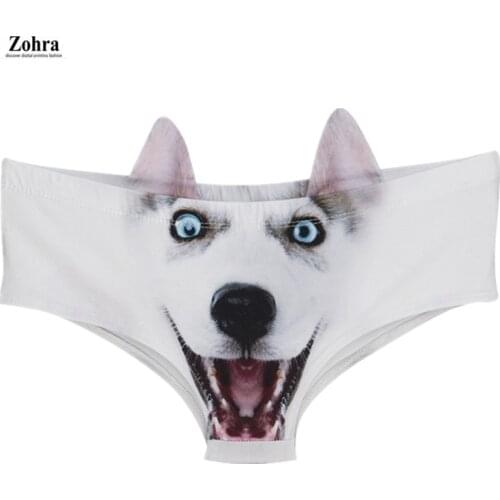 Pet Animal Cotton Panties Cartoon Low-Waist Cotton Briefs G thong Femme String Calcinha Lingerie Tanga G string Underwear Dog