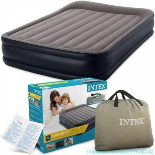 İntex Double Inflatable Pump With Electric Pump Queen Deluxe Bed 152x203x42cm 64136 İntex Mattress