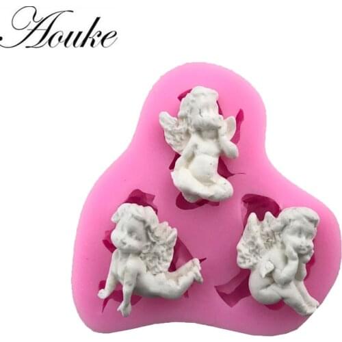 Aouke 1PCS Angle Shape,3D Silicone Fondant Cake Mold. For Cup Cake Decorating, Jelly, Chocolate, Soap Modeling D166