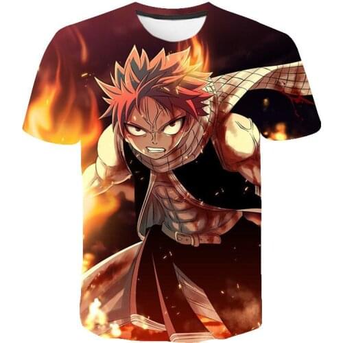 New Summer 3D Printed T Shirts Fairy Tail Streetwear Boy Girl Kids Fashion Casual Men Women Children Short Sleeve T-Shirt Anime