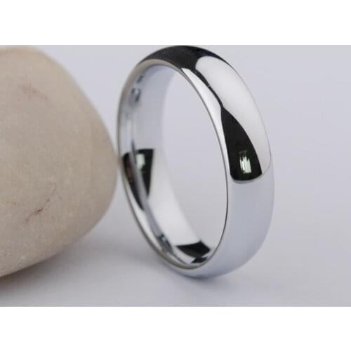 New Fashion Jewelry Classic Design Tungsten Steel Couples Silver Rings Classic Personality Ring for Men Women Size 5-13