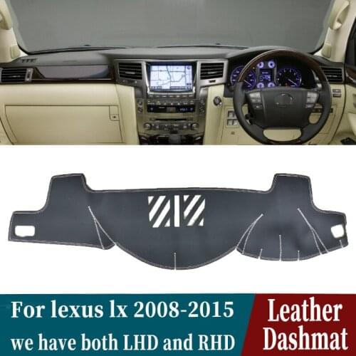 Leather Dashmat Dashboard Cover Pad Dash Mat custom Carpet Car-styling Accessorie For Lexus LX570 LX 570 2008 2009 2013 2014