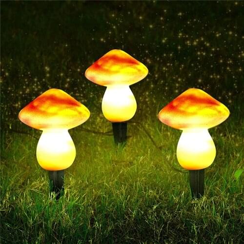 Creative Solar LED Mushroom Fairy String Lights Outdoor Waterproof Garland Lawn Lamps for Courtyard Garden Christmas Decoration