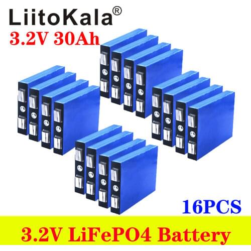 LiitoKala LiFePo4 3.2V 30AH 5C 3.2V battery for diy 12V 24V 36V 48V lifepo4 e-bike e scooter wheel chair AGV car Golf carts
