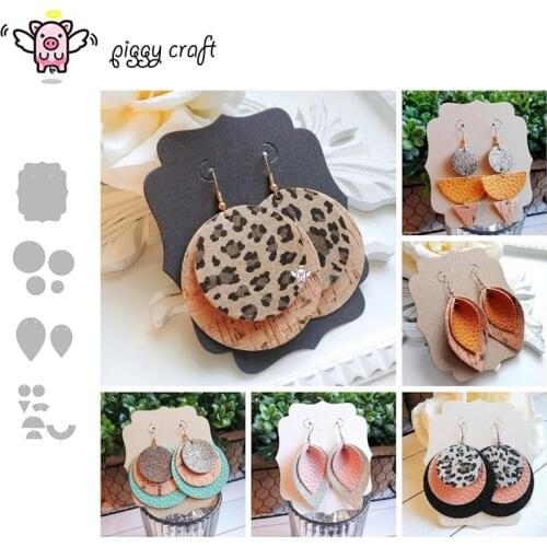 Piggy Craft metal cutting dies cut die mold Various earring tags Scrapbook paper craft knife mould blade punch stencils dies