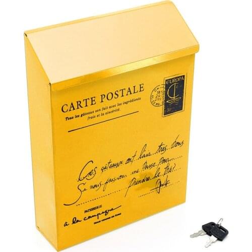 Retro American Pastoral Wall Mounted Mailbox Fashion Bucket Newspaper Boxes Mail Box Metal Letter Post Mailbox Garden Decoration