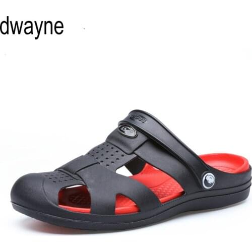 Summer Shoes Men Beach Sandals Hollow Slippers Men Lighted Casual Shoes Outdoor Fashion Men Flats hjm83