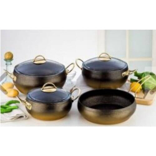 Staınless Steel Granıte 7 Piece Set granite cookware Set (according to your country extra payment of customs yapılabilir)