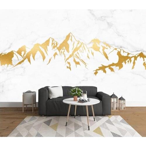 Bacal custom modern marble pattern jazz white marble living room bedroom huda wall 3D wallpaper mural decoration painting