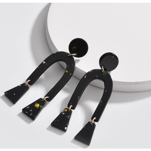 New Designer Geometry Geometry Drop Dangle Earring for Women Colorful Long Brincos Satement Earrings Holiday Jewelry Party Gifts