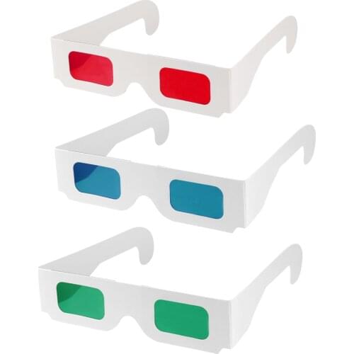 Uxcell Secret Decoder Glasses Red-Red/Green-Green/Blue-Blue Filter Lens White Foldable Frame 3D Glasses for Sweepstakes