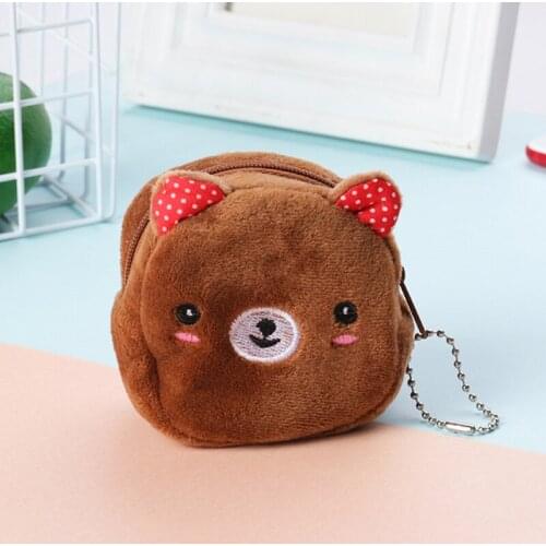 Plush coin purse cute anime coin bag key bag female children student wallet gift bag female zipper casual bag Christmas gift