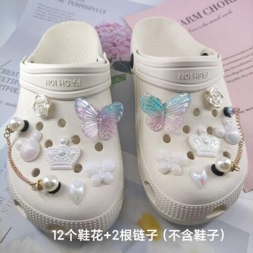 Vinage Croc Charms Designer Chain High Quality Shoe Charms Rhinestone Charms for Girls Shoe Clogs Decoration Accessories Gifts