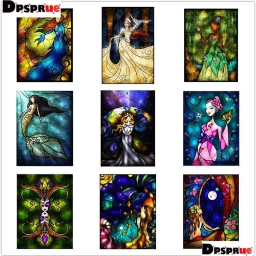 Dpsprue Full 5D DIY Square Round Diamond painting Cartoon Role Diamond 3D Embroidery Cross stitch Mosaic Wall Sticker Gift BK01