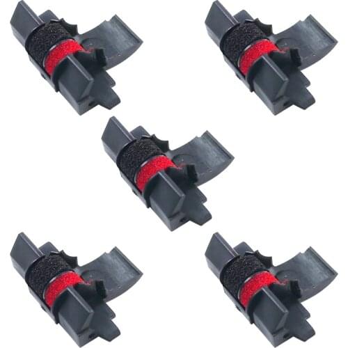 Printerfield IR-40T (5 Pack) Compatible Calculator Printer Ribbons Ink Roller - Black & Red