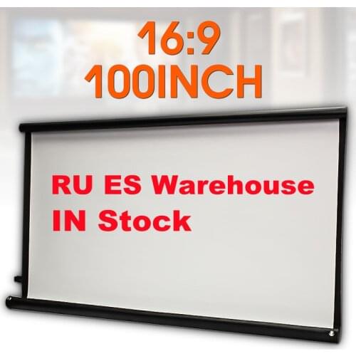 High Brightness Foldable 100 inch HD Screen Canvas 16:9 Projector Home Theatre Beamer Projection Screen Movie Projector Screen