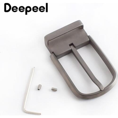 Deepeel1pc 36mm Mens Pure Titanium Belt Buckle Anti-allergic Pin Buckles for 34-35mm Belts Men Business Accessories YK206