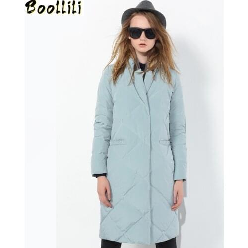 Boollili 2020 Autumn Winter Coat Women Ultra Light Down Jacket Long Korean Fashion Down Coats Puffer Female Jacket