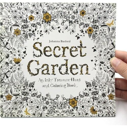 1PCS New 24 Pages Relieve Stress For Children Adult Painting Drawing Secret Garden English Edition Kill Time Coloring Book