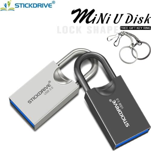 Super Mini USB 3.0 Flash drive 64GB 32GB 16GB waterproof pen drive 128GB Memory Stick U Disk USB Pendrive with free key gift