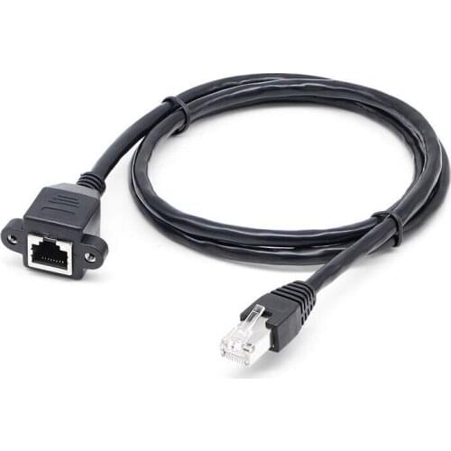 RJ45 8P8C Cat 6 Cat6 Male to Female Lan Ethernet Network Extension Cable 1FT 2FT 0.3m 0.6m 1m 1.5m 2m 3m with Panel Mount Holes