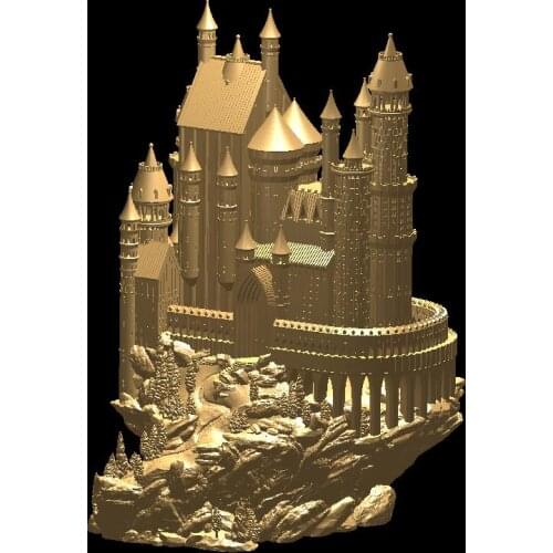 Medieval castle High quality New 3D model for cnc 3D carved figure sculpture machine in STL file Medieval castle