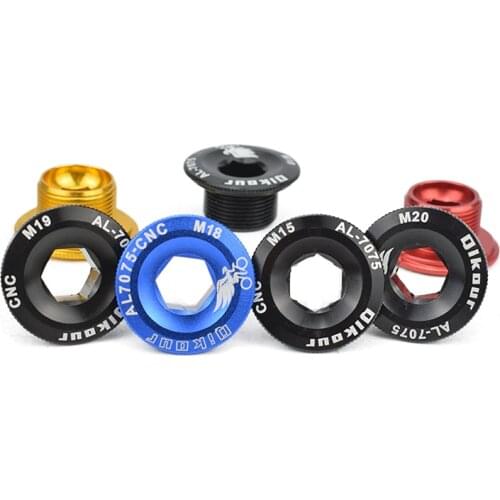 2pcs Dental Plate Crank Cover Crank Screw Cap M20 M15 M18 M19 MTB Crankset Crank Cover Aluminum BMX Road Bike Fitting 4 Colors