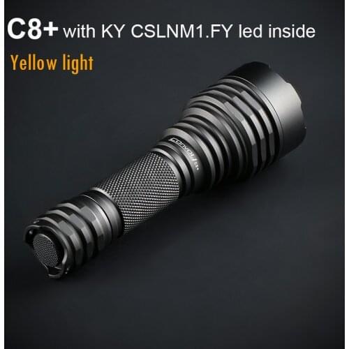 Led Flashlight Convoy C8+ with KY CSLNM1.FY Yellow Light Linterna Torch Flash Light Hunting Hiking Lantern 18650 Camping Lamp