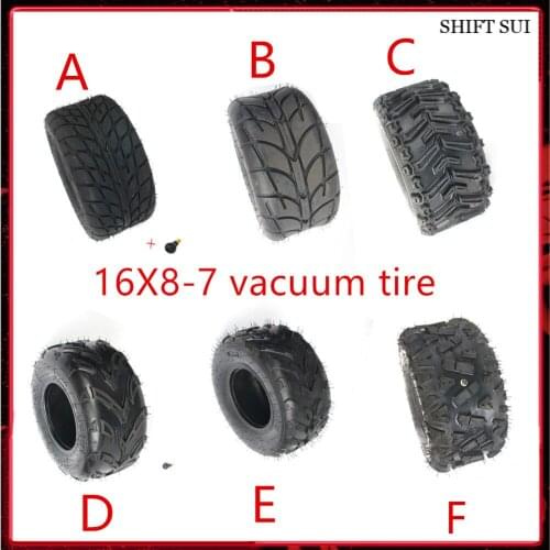 16X8-7 Inch Vacuum Tire 16 * 8-7(200/55-7) Highway Tyre Wear-resistant Wheel Tires For KARTING ATV UTV Buggy GO KART